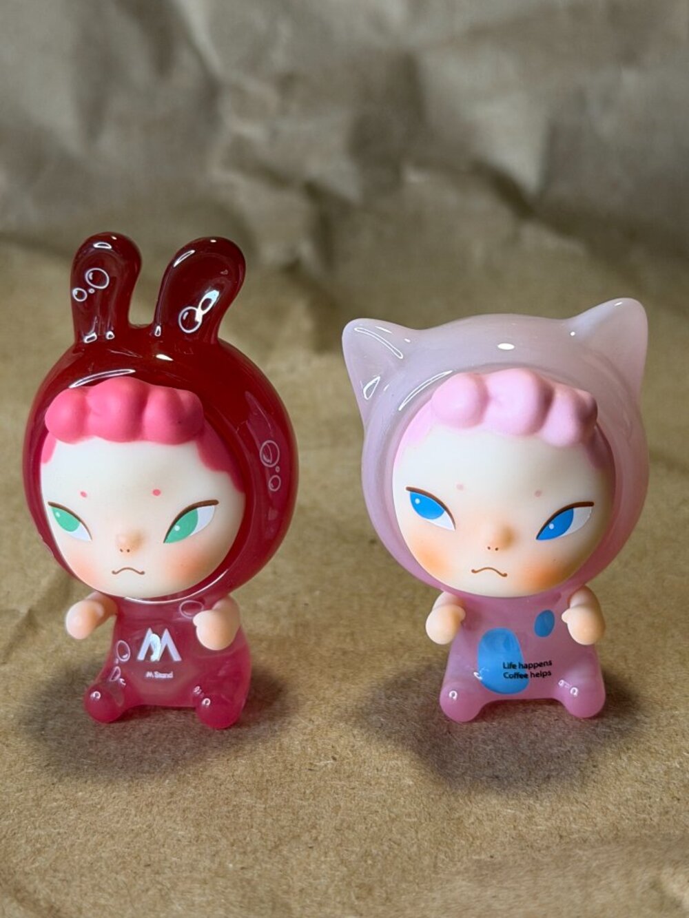 Sooya Studio Beans - bundle of 2 - beans shown - Translucent Bunny and Kitty